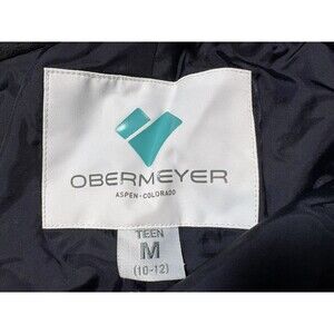OBERMEYER Anya Charcoal Bib Ski Snow Pants Insulated Teen M 10-12 Extended Wear